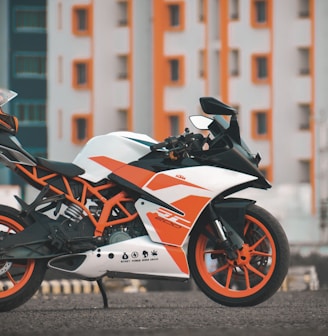 black and red sports bike