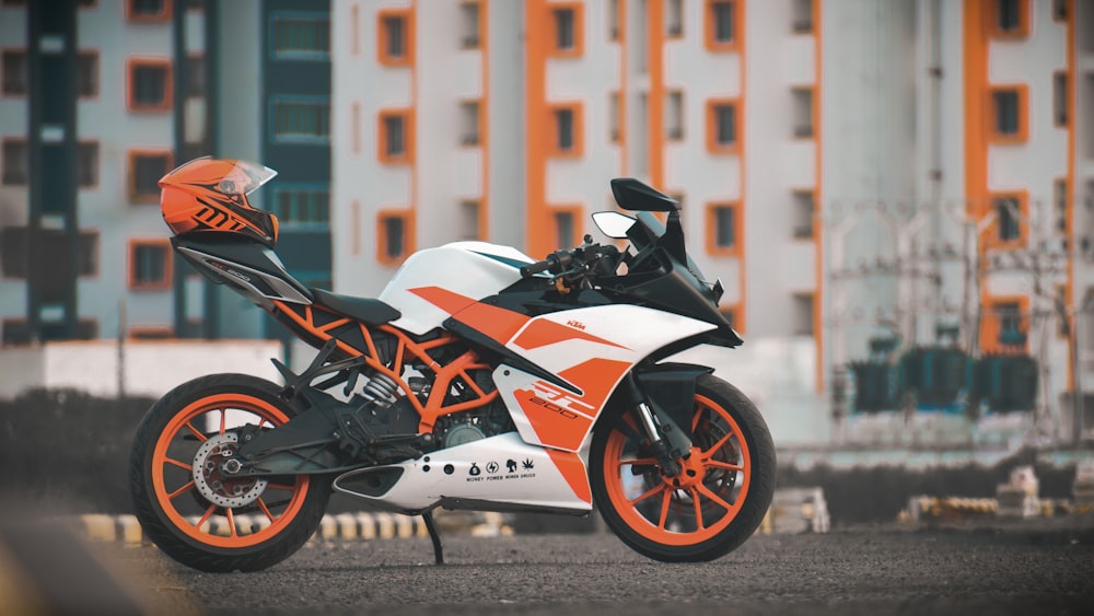 black and red sports bike