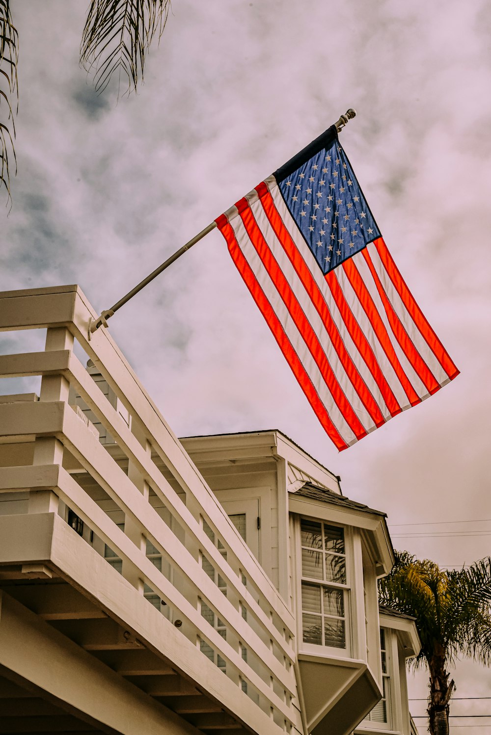 us a flag on pole