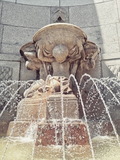 An embedded water fountain seamlessly integrated into a wall.