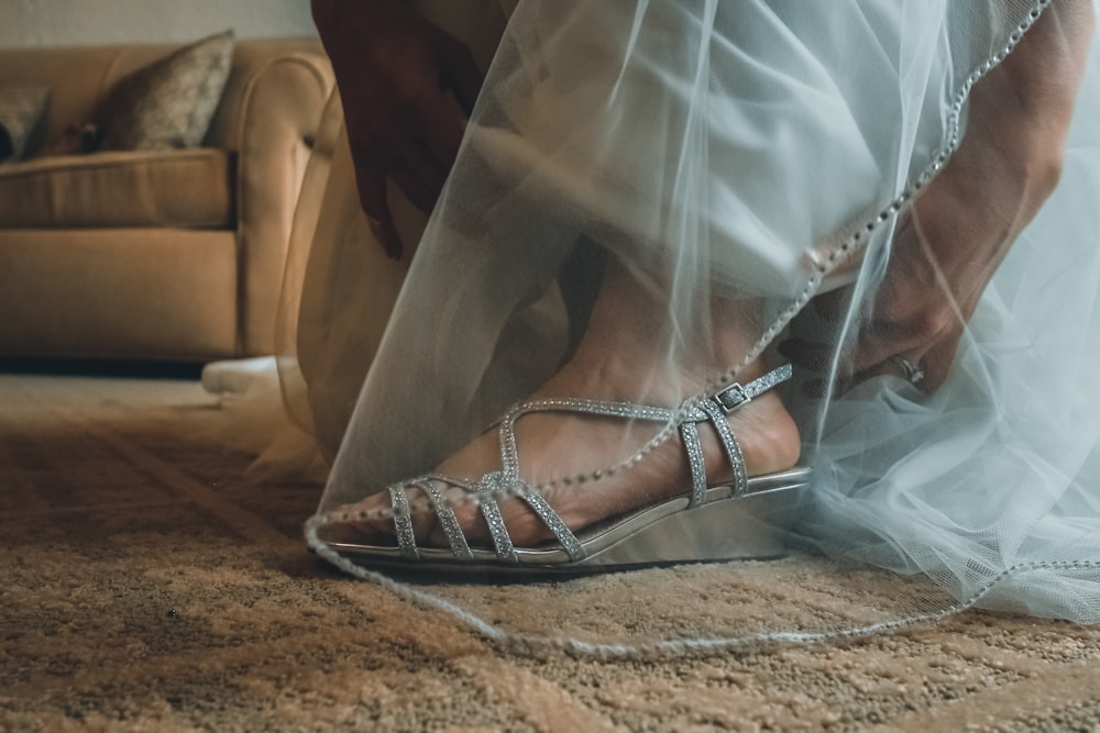 brown and black leather sandals