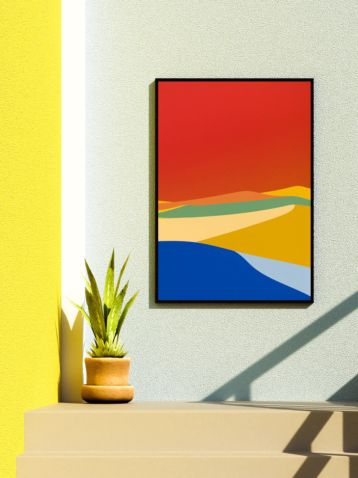 Framed abstract tour poster print