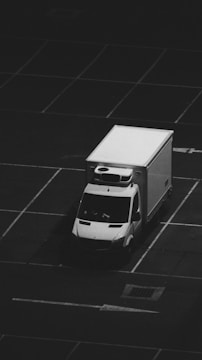 white car in grayscale photography