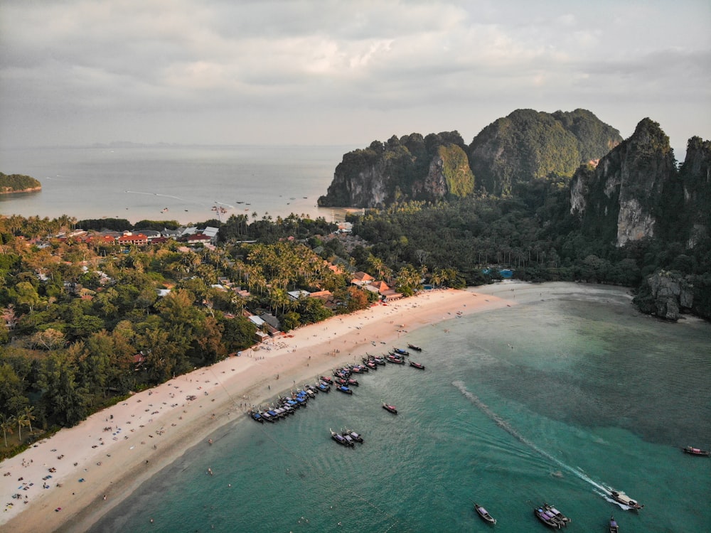 green and brown mountain beside body of water during daytime