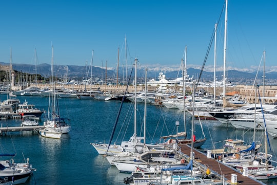 white sail boats on sea during daytime in Antibes France