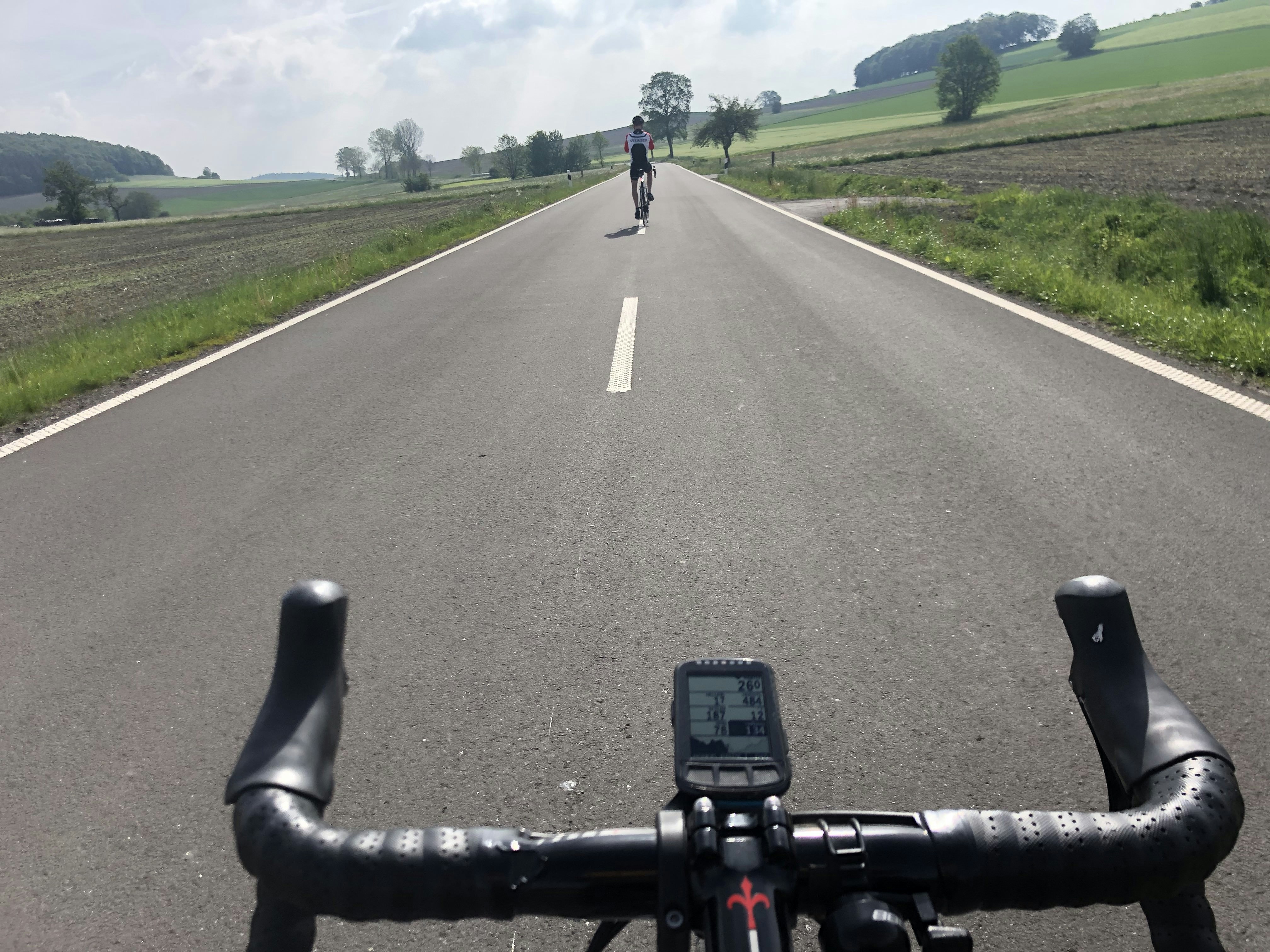 black smartphone on black road