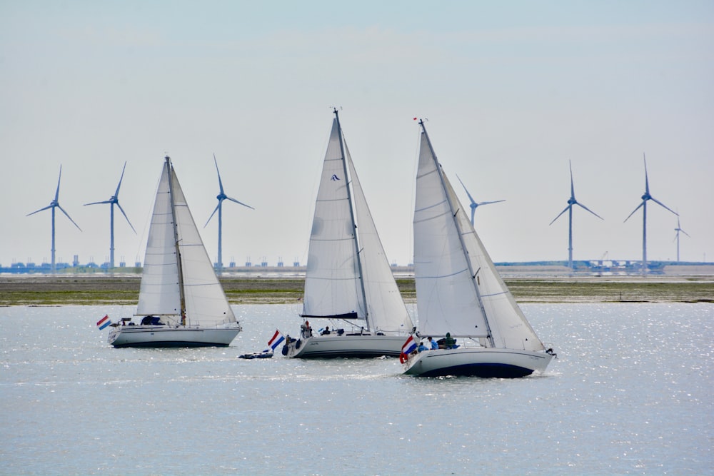 white sail boat on sea during daytime