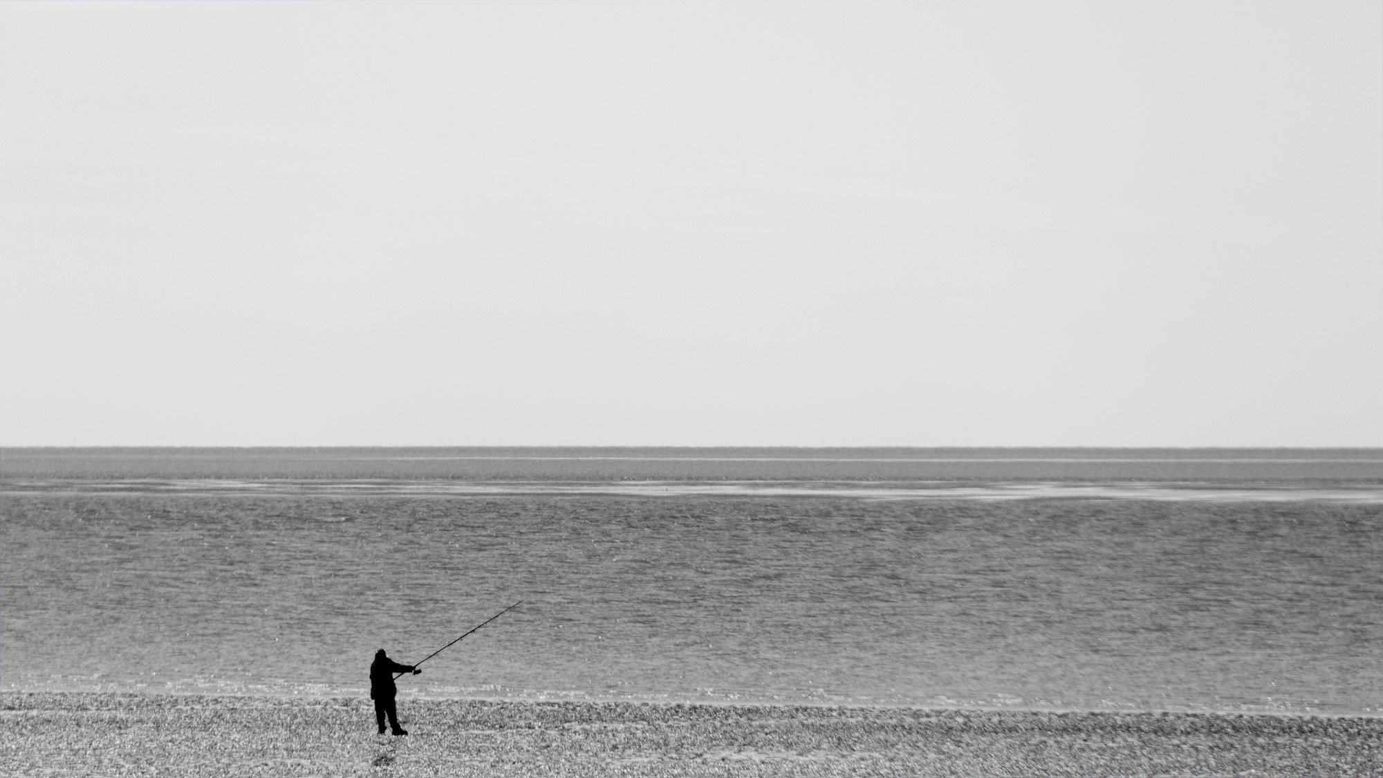 A surf fisherman