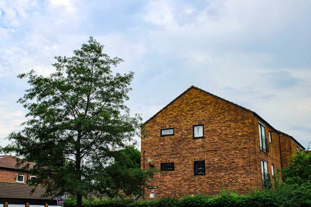 Brick-built residential housing in a UK town