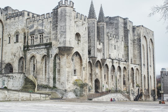 gray concrete building during daytime in Palais des Papes France