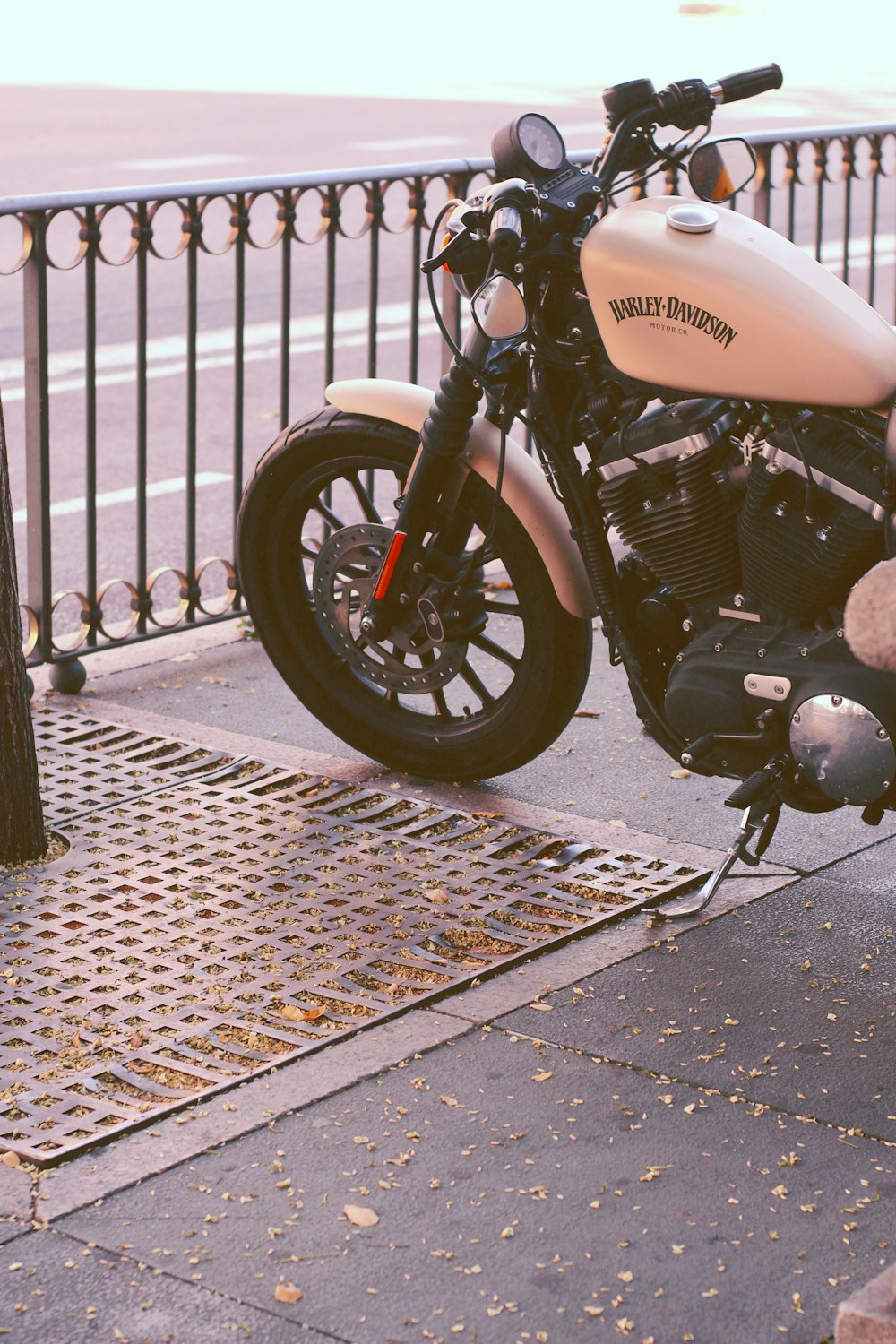 black and silver cruiser motorcycle