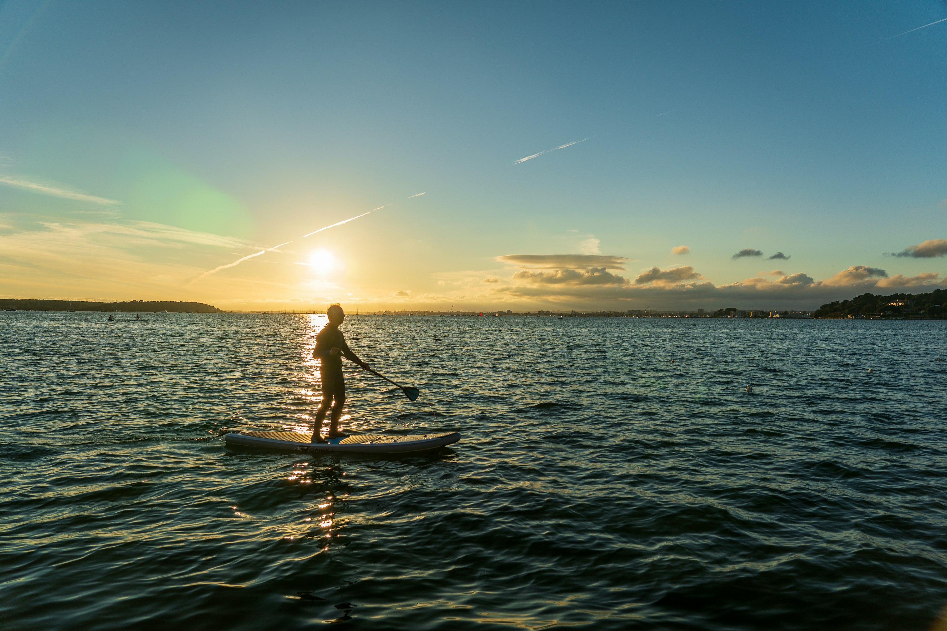 SUP at sunrise on Grand Lake