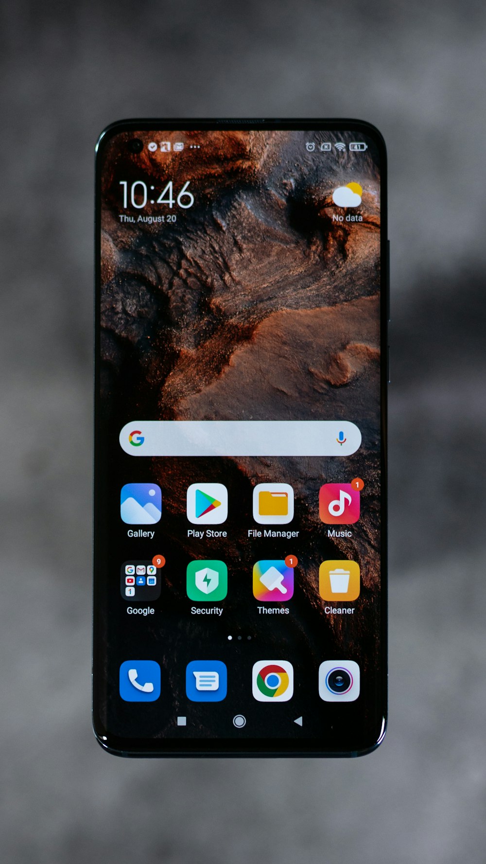 iPhone-Bildschirm mit Symbolen auf dem Bildschirm