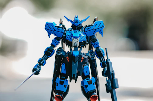 Blueprints of a clockwork automaton soldier standing ready for battle.