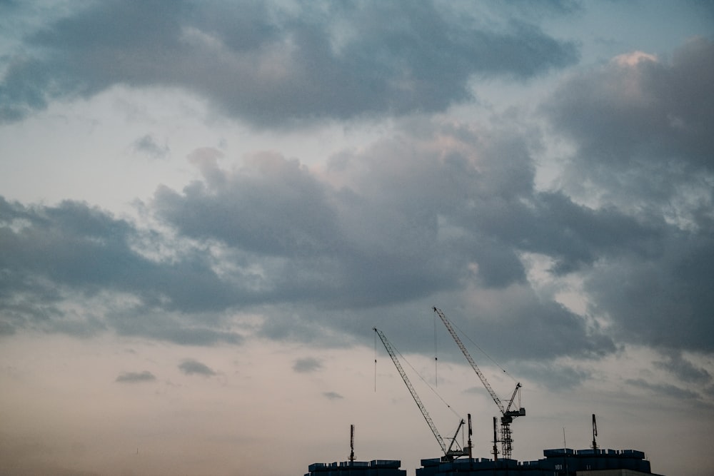 silhouette of building during sunset