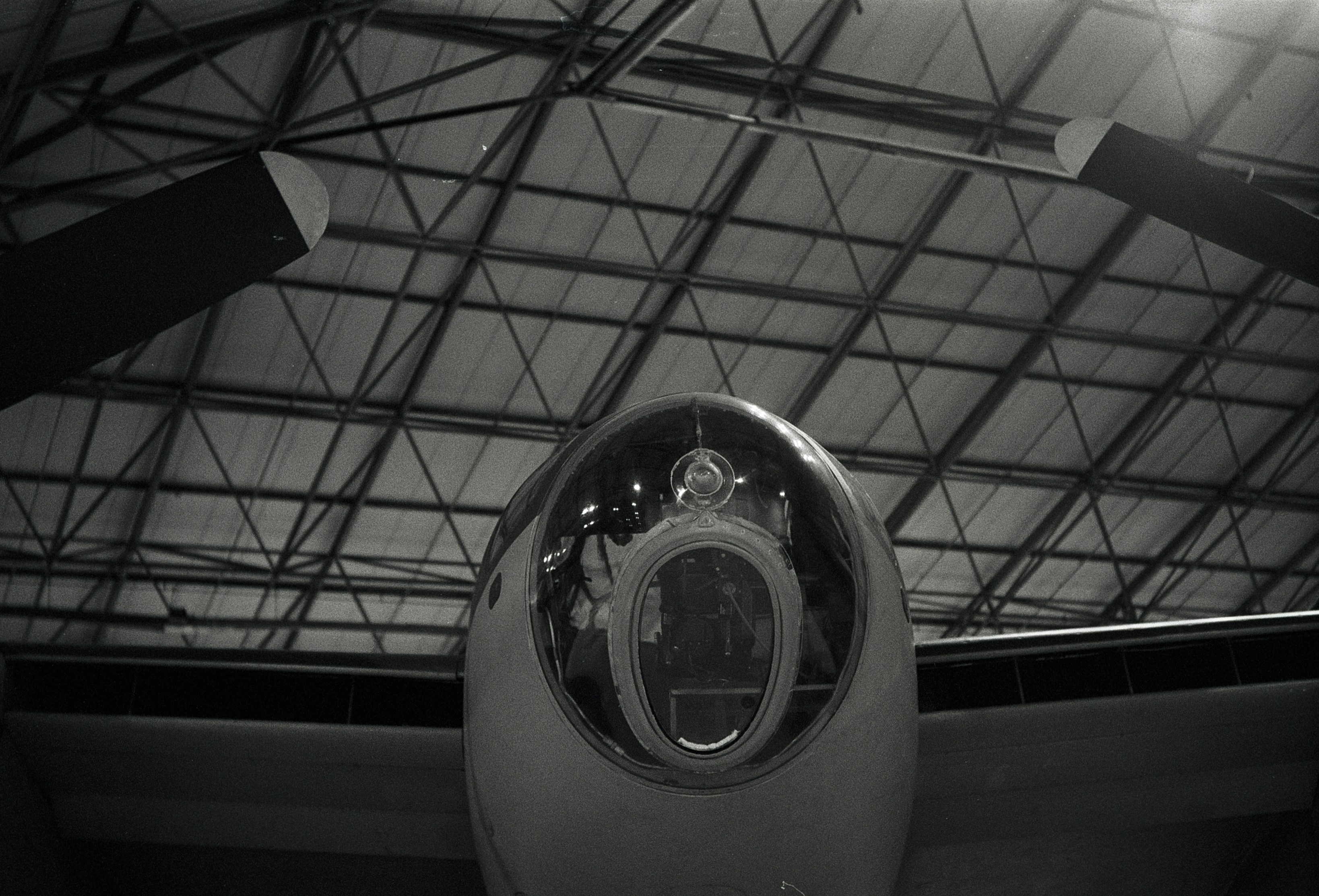 silver and black round ceiling lamp