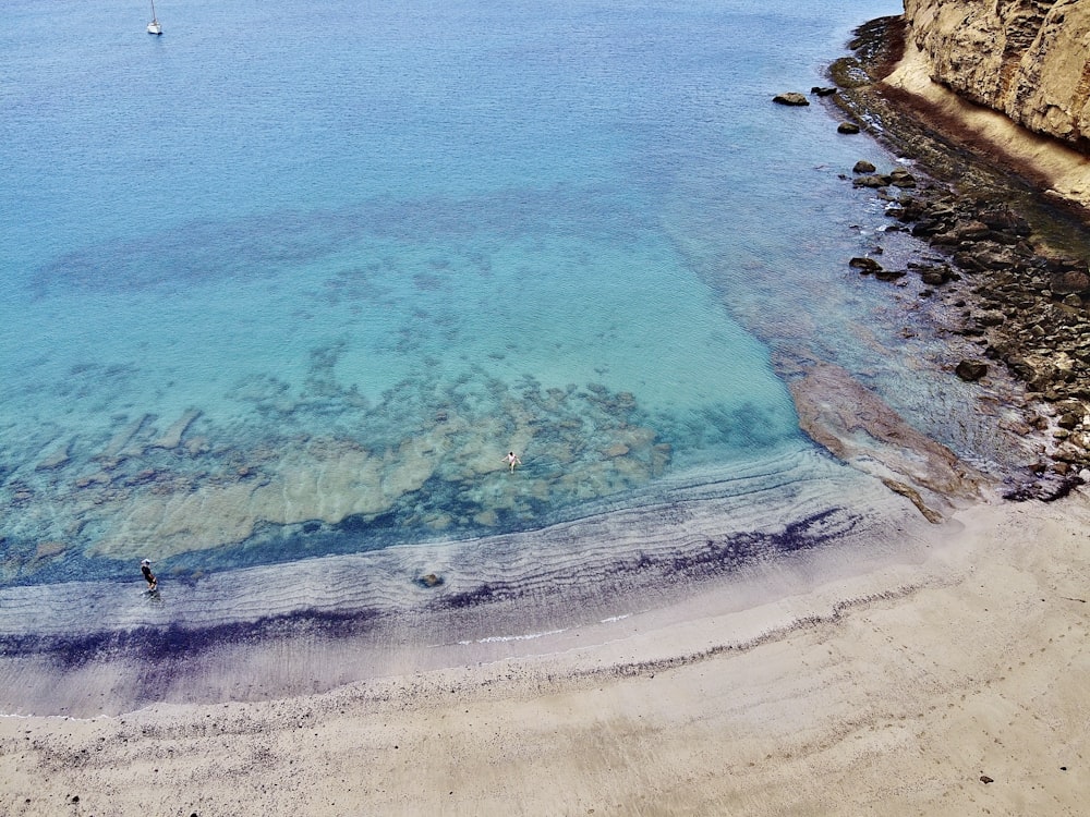 Vue aérienne de la plage pendant la journée