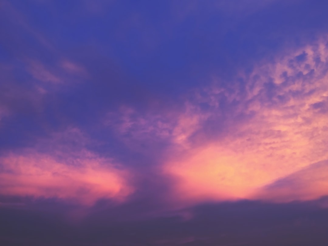 orange and blue cloudy sky