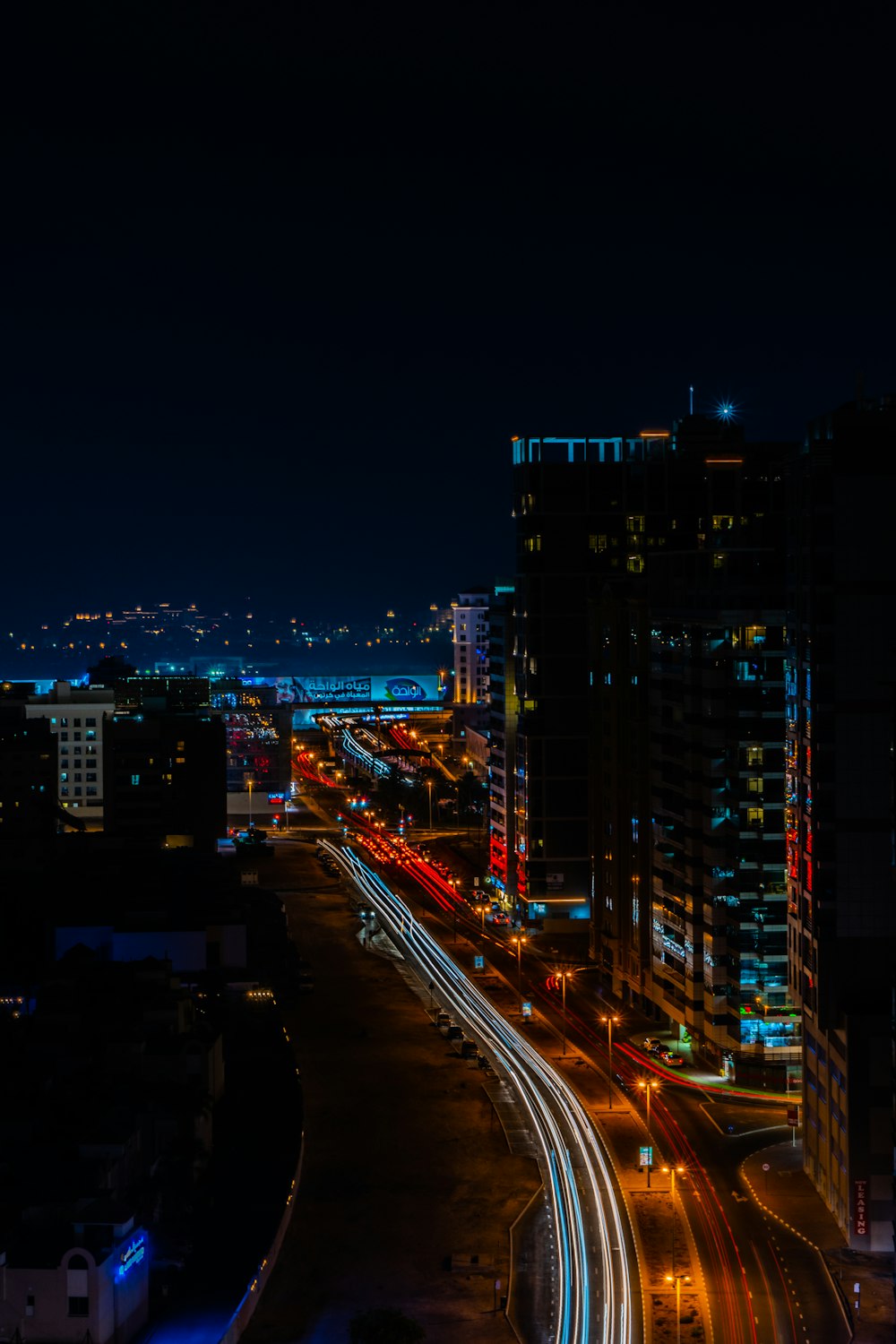 city buildings during night time