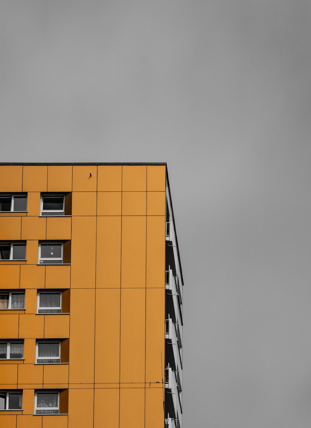 orange and white concrete building