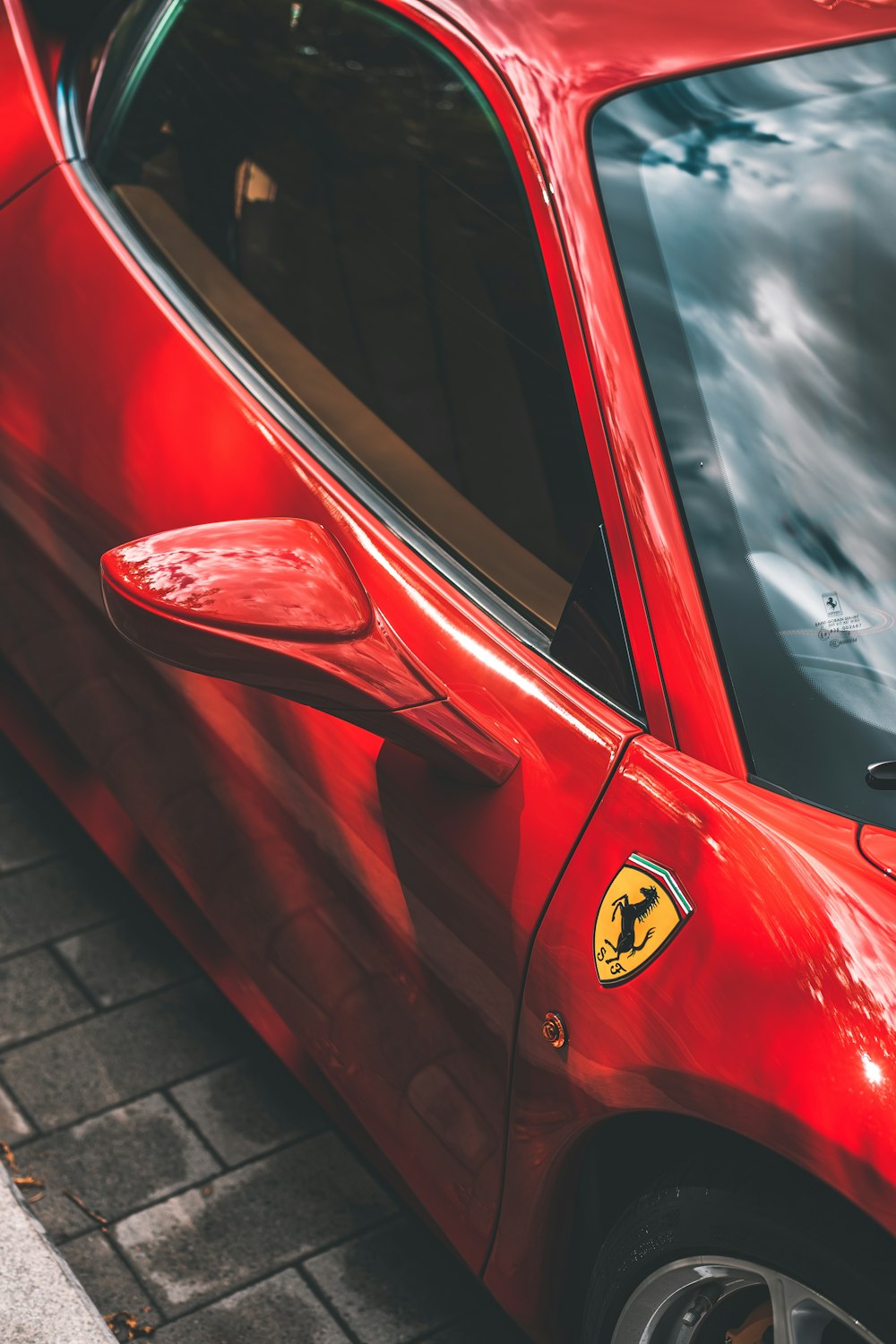 red car with yellow license plate