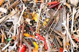 A pile of tools left unused.