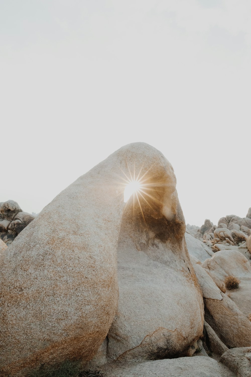 gray rock formation under white sky during daytime