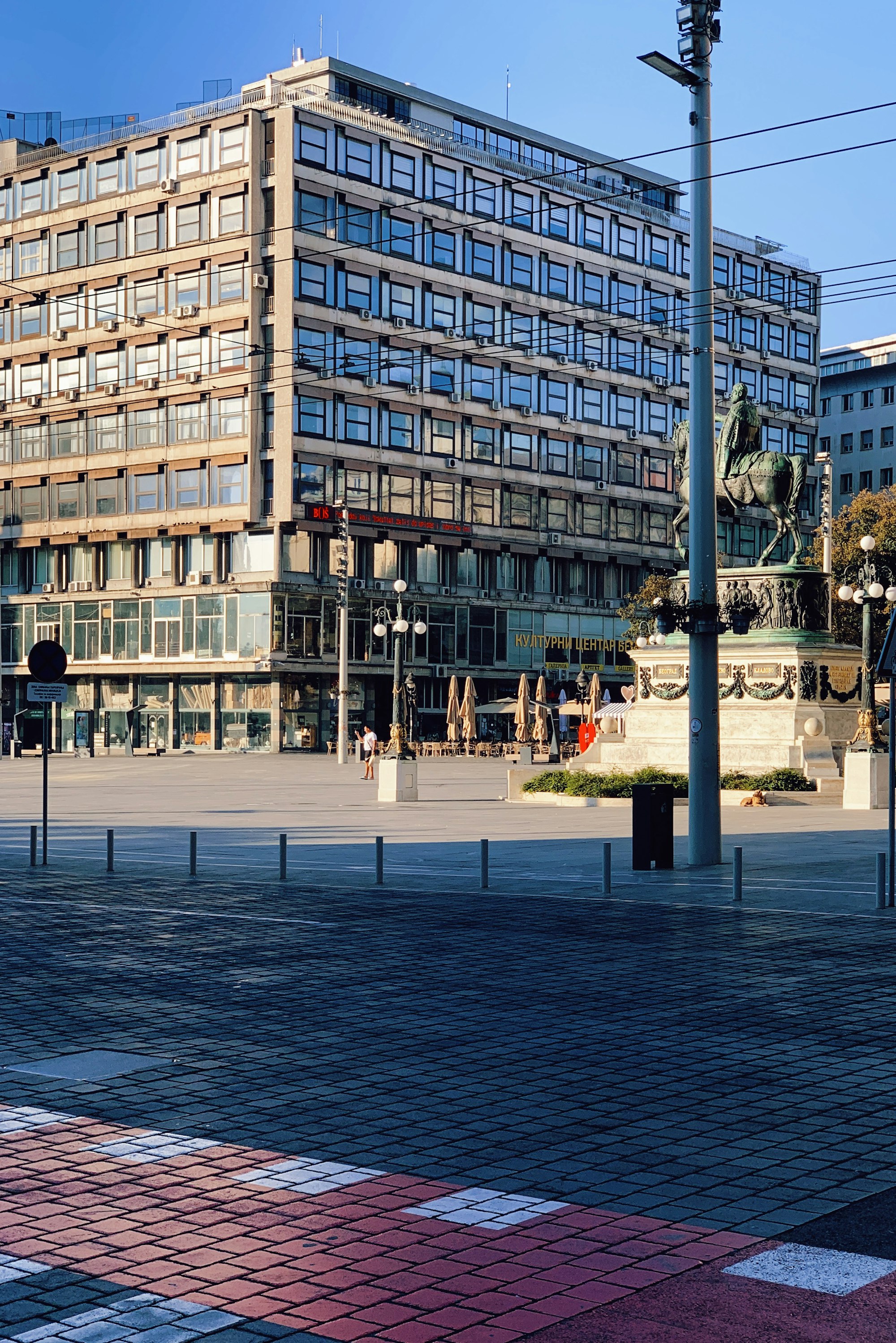 A clean Belgrade city center morning.