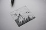 black and white abstract sketch