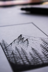 black and white printed paper