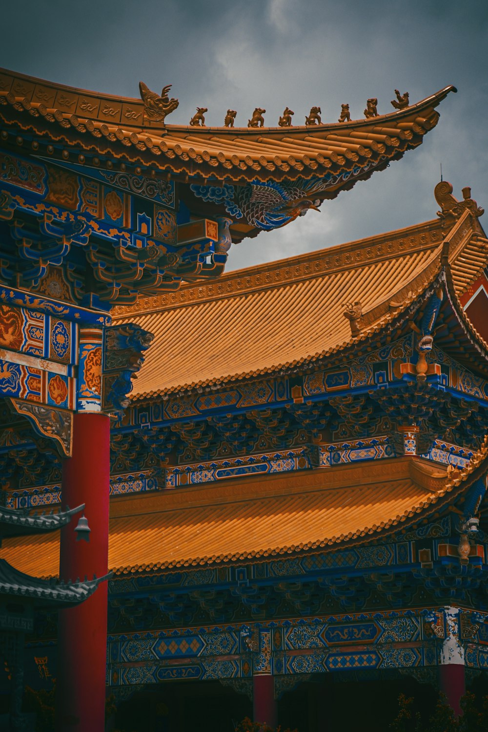 brown and red temple during daytime