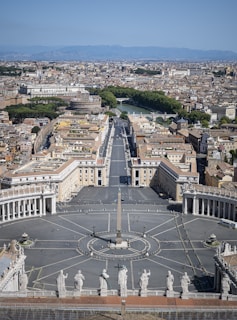vista aérea de praça do Vaticano