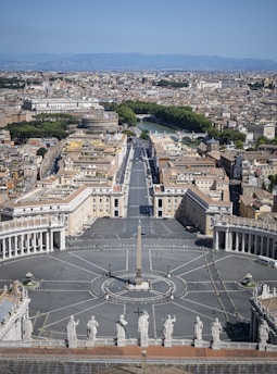 vista aérea de praça do Vaticano