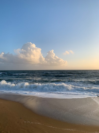 ocean waves crashing on shore during daytime