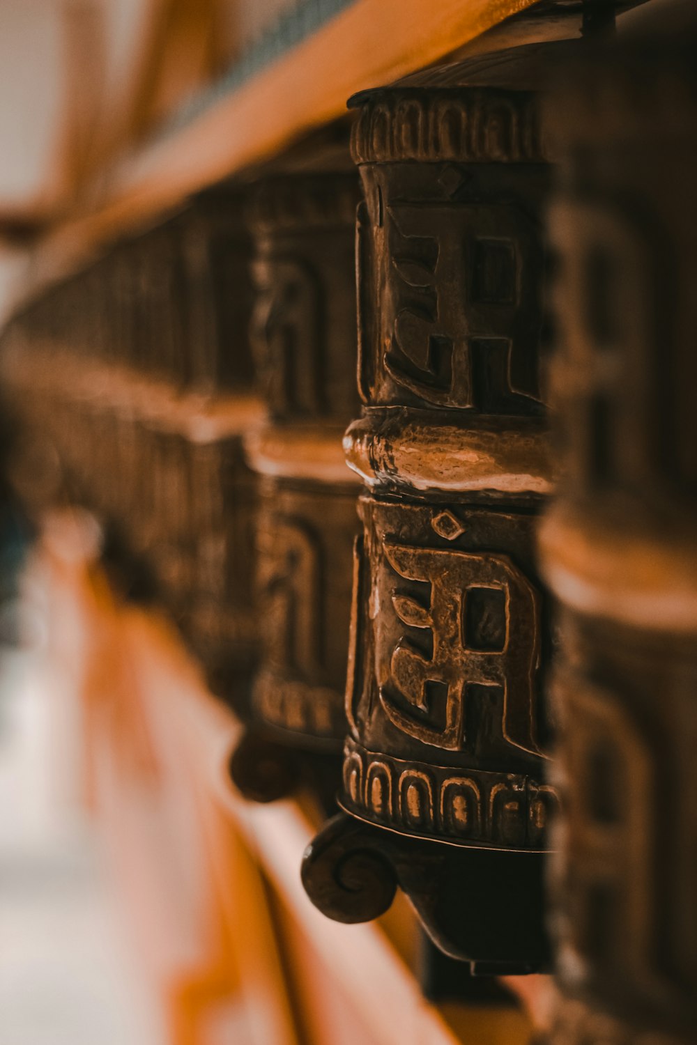 selective focus photography of brown metal tools