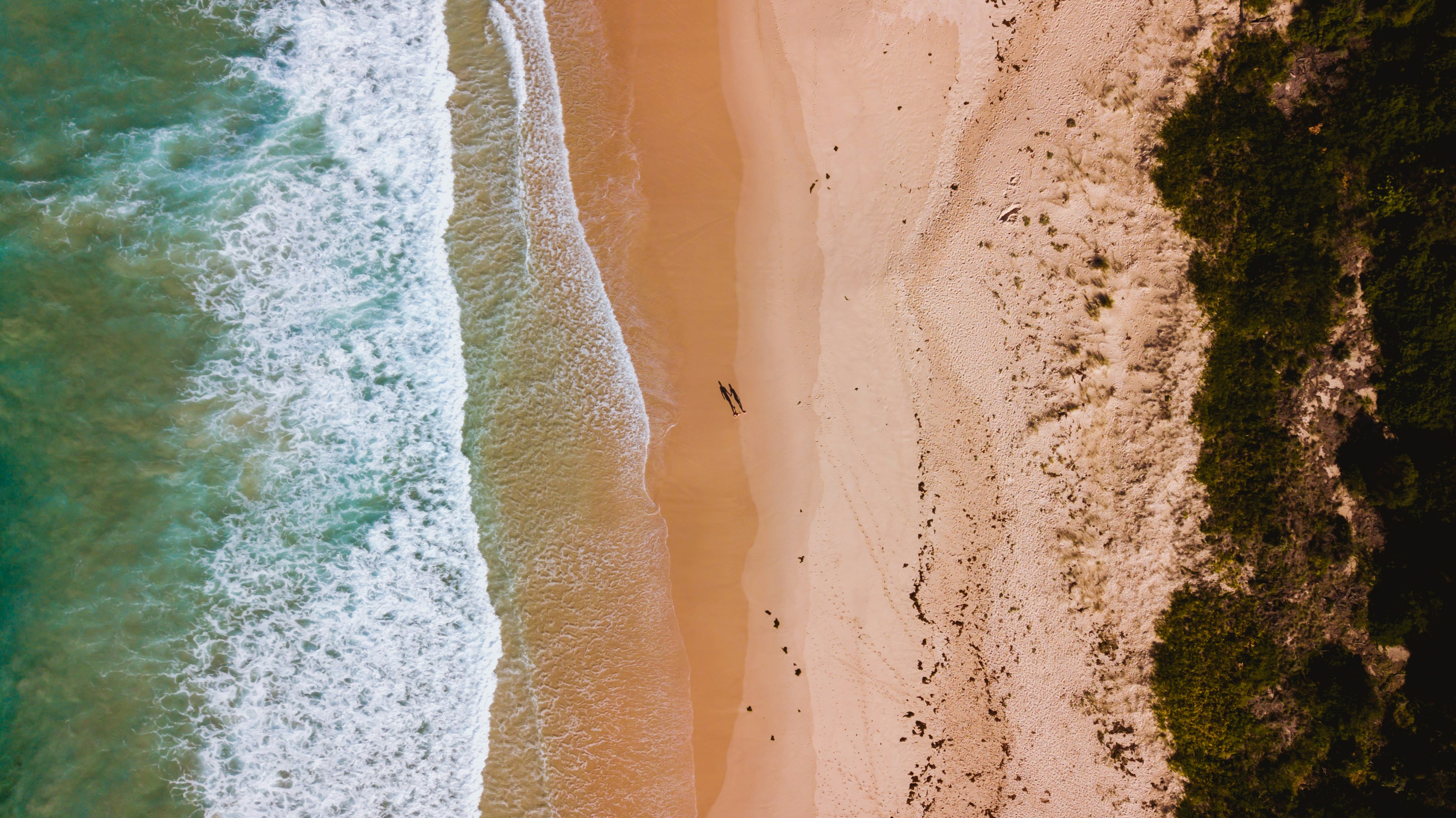 Aerial view of Lovers' Walk coastal landscape