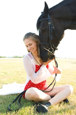 Health Vibes - A horse gives a hug with his head, comforting & lifting your mood