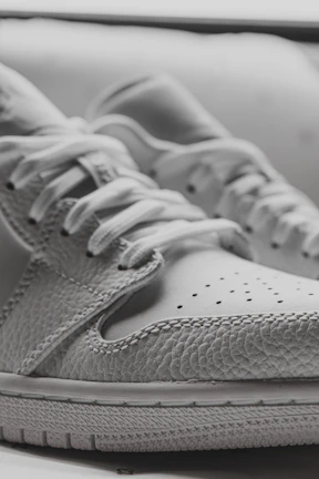 Close-up of a sleek, comfortable sneaker with breathable fabric