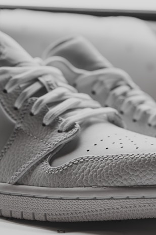 A close-up of lightweight, breathable shoe materials.