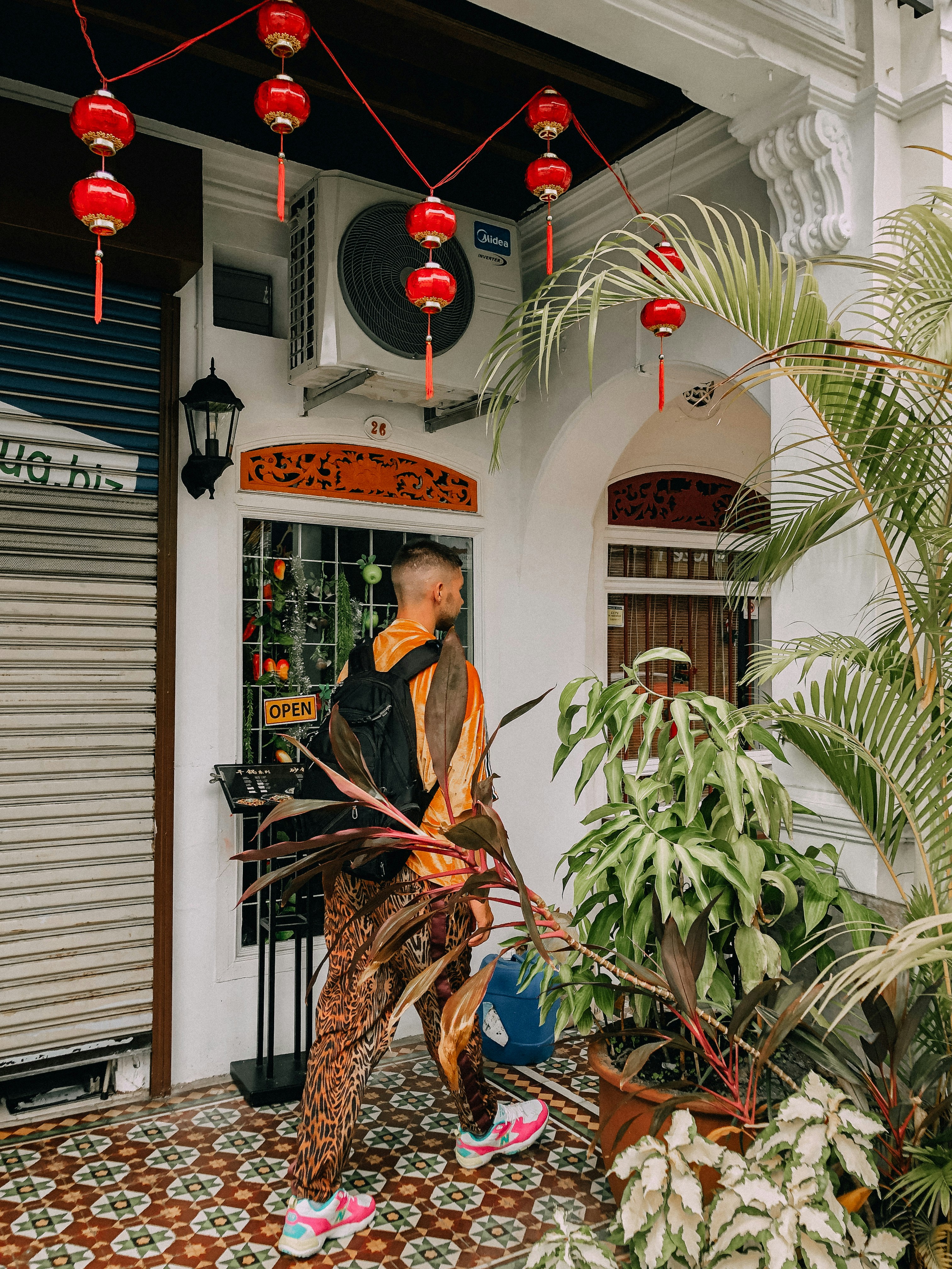 man in black jacket sitting on brown tree branch