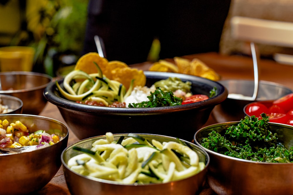 green vegetable dish on brown ceramic bowl