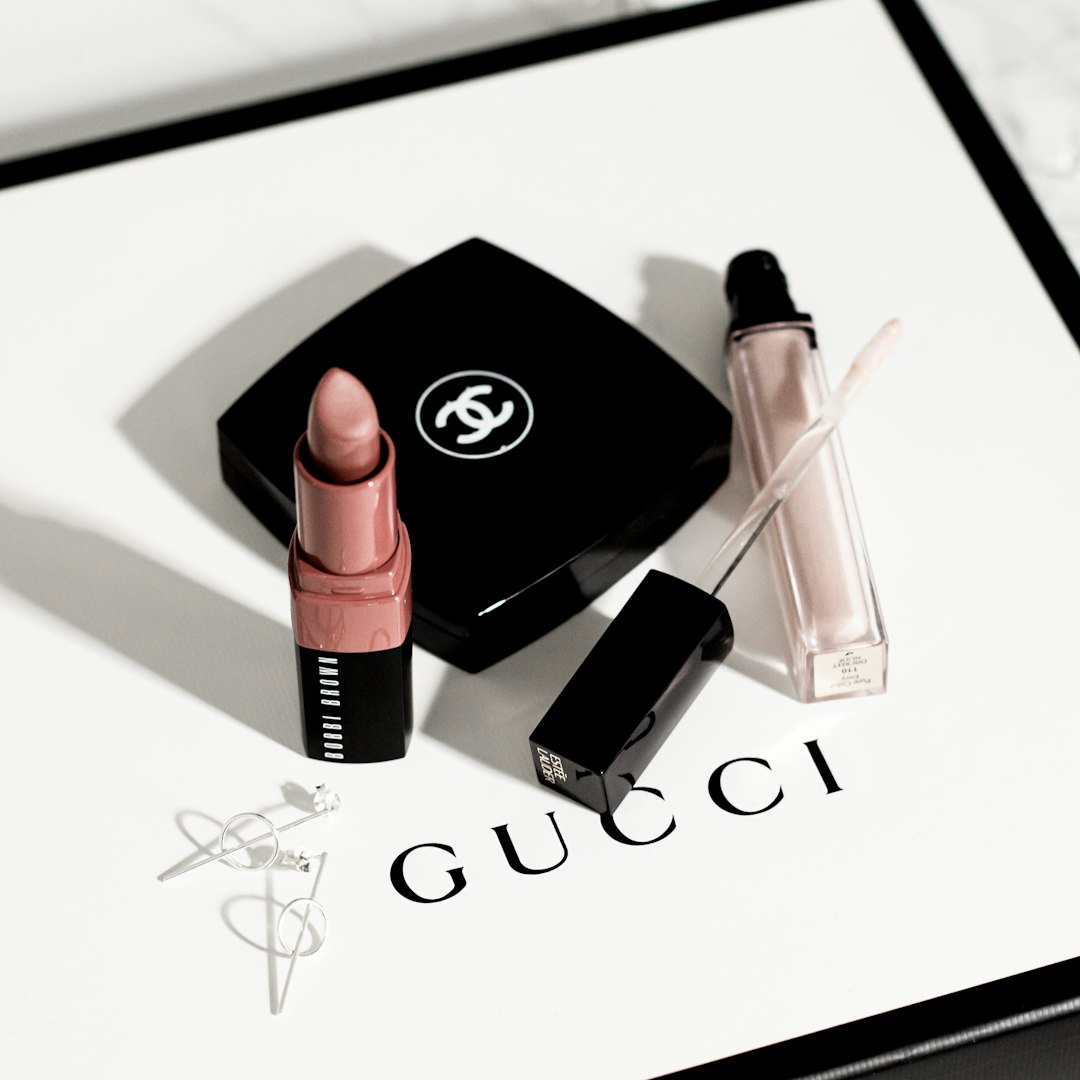 Gucci cosmetics, Chanel powder press, Bobbi Brown lipstick