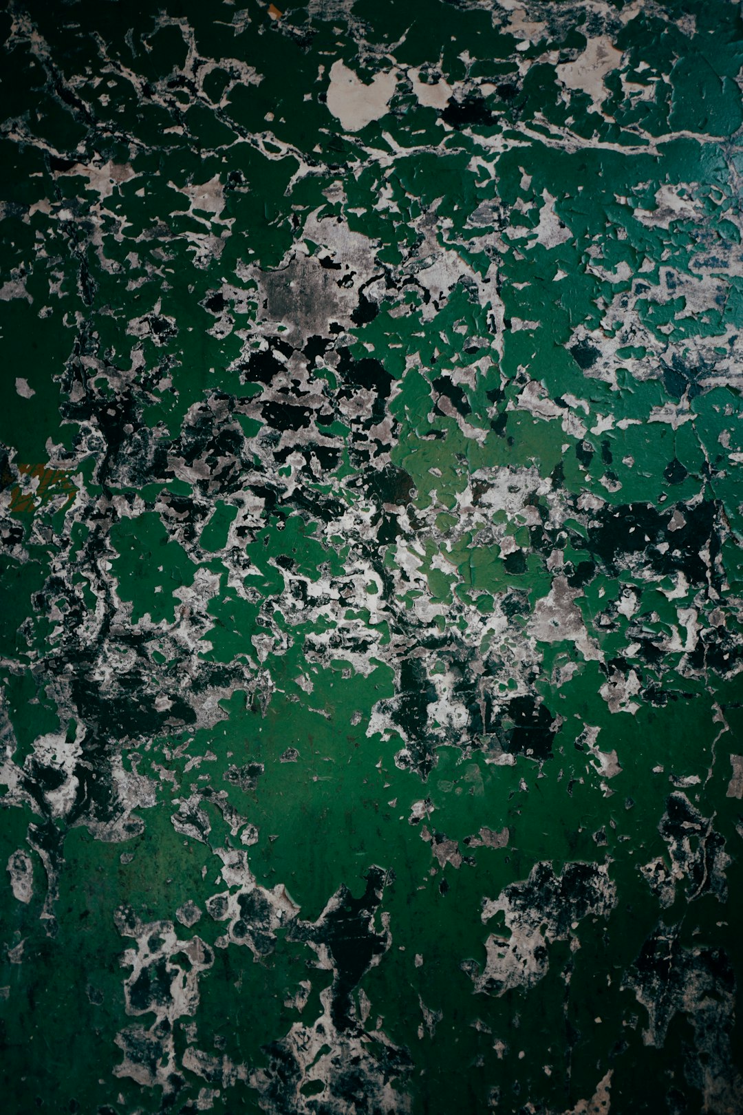 green and white abstract painting