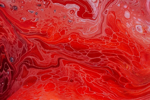 red and white abstract painting