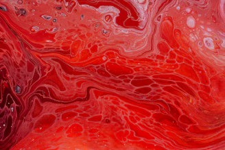 red and white abstract painting