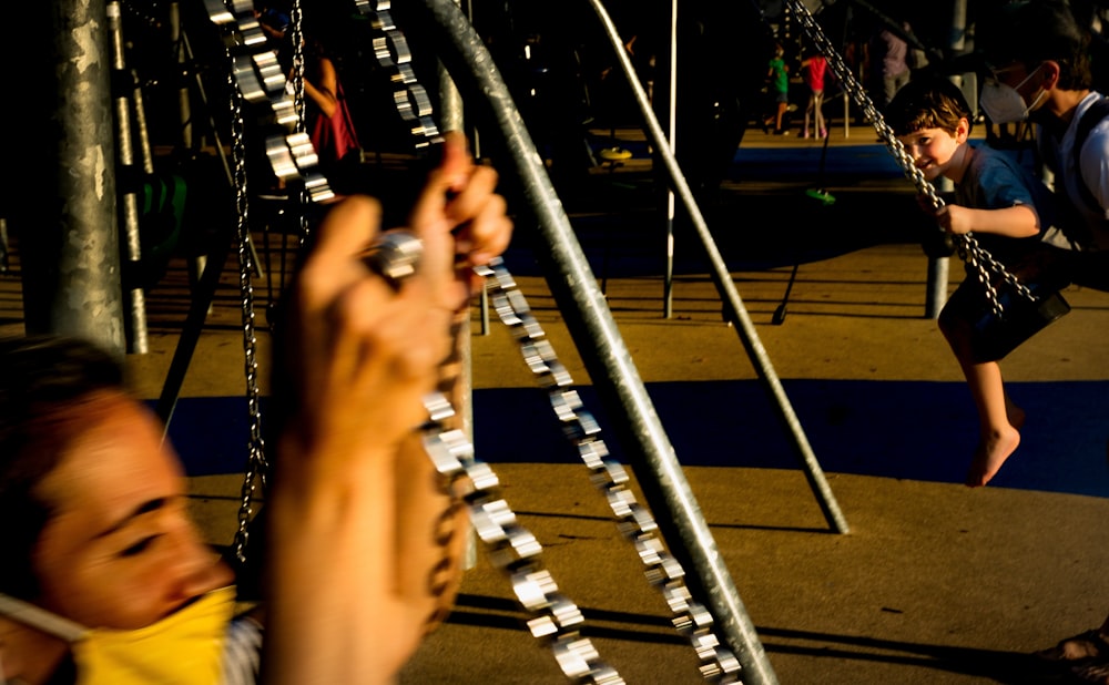 person holding black and white rope