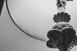 A close-up of intricate light details on a contemporary lamp.