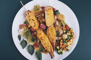 cooked food on white ceramic plate