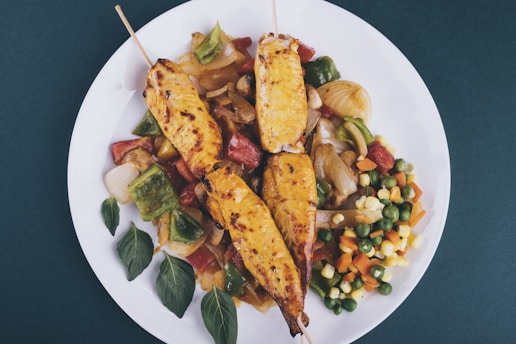 cooked food on white ceramic plate