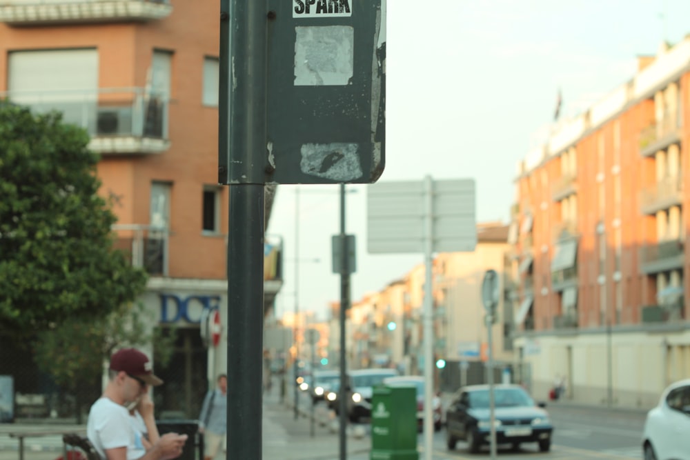 black and white street sign